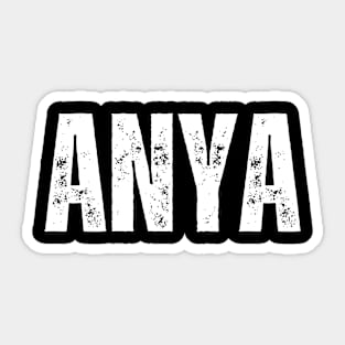 Anya Name Gift Birthday Holiday Anniversary Sticker